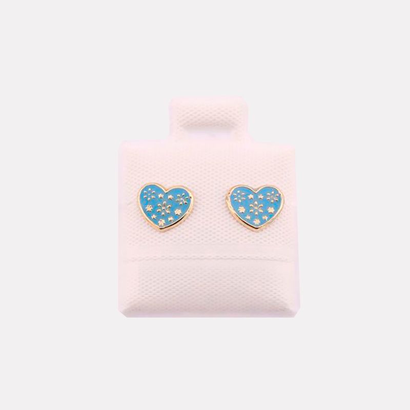 Broqueles Flor Esmaltado 10K 0.2g