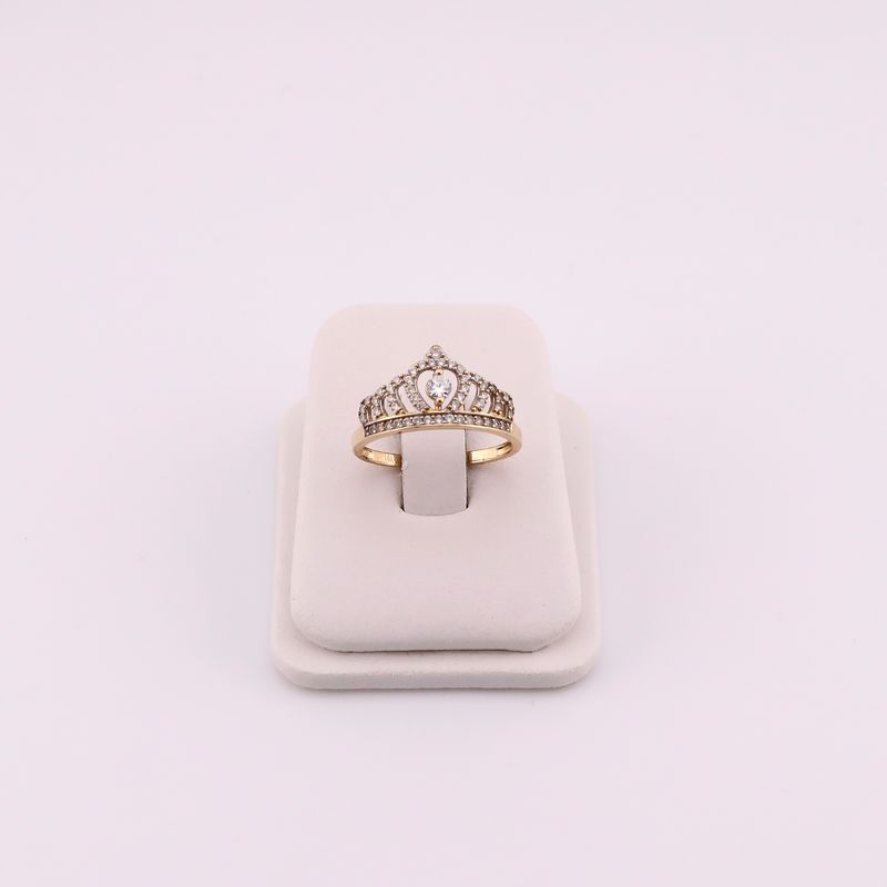 Anillo Corona 14k 2.2g #7.5
