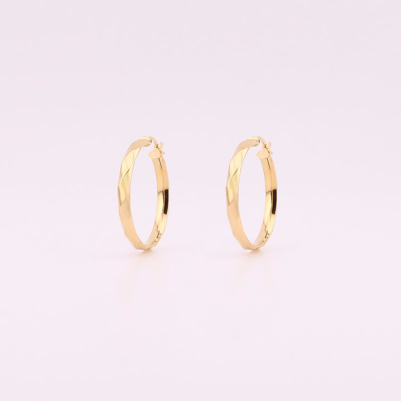 Arracadas Redonda Torc. 14k 2.3g