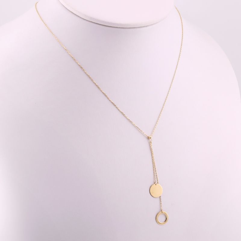 Gargantilla Corbatin Circ. 14k 1.8g