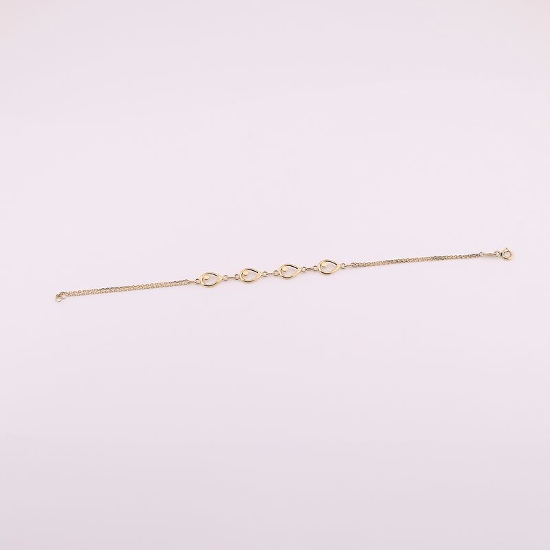 Pulsera Ovalos  14k 2.3g 18 Cm