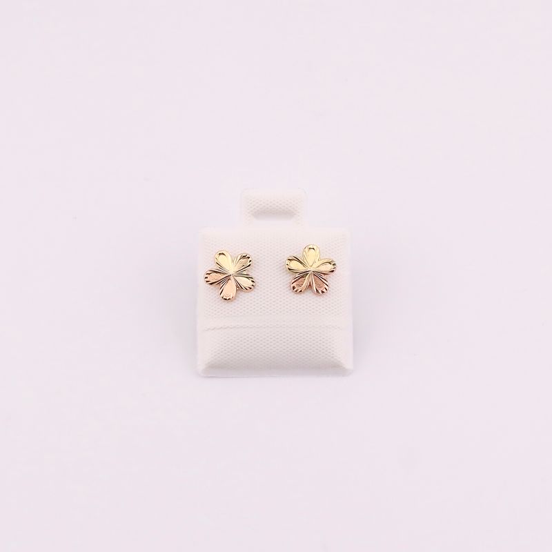 Broqueles Flor 3 Oros 10k 0.2g