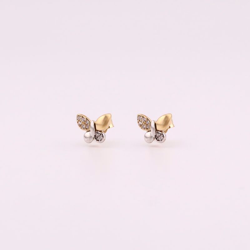 Aretes Mariposa Tns 14k 1.7g