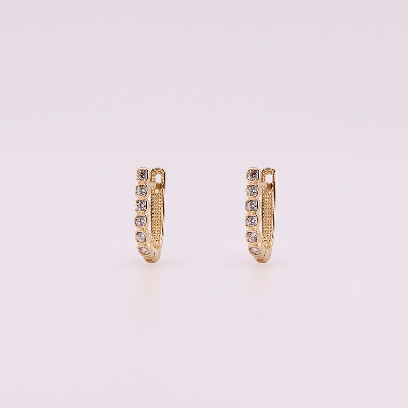 Aretes Biselado C/p 14k 2.5g