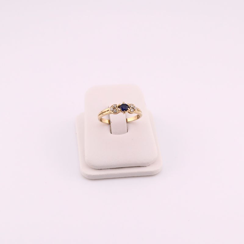 Anillo C/p Azul 14k 2.5g #9.5