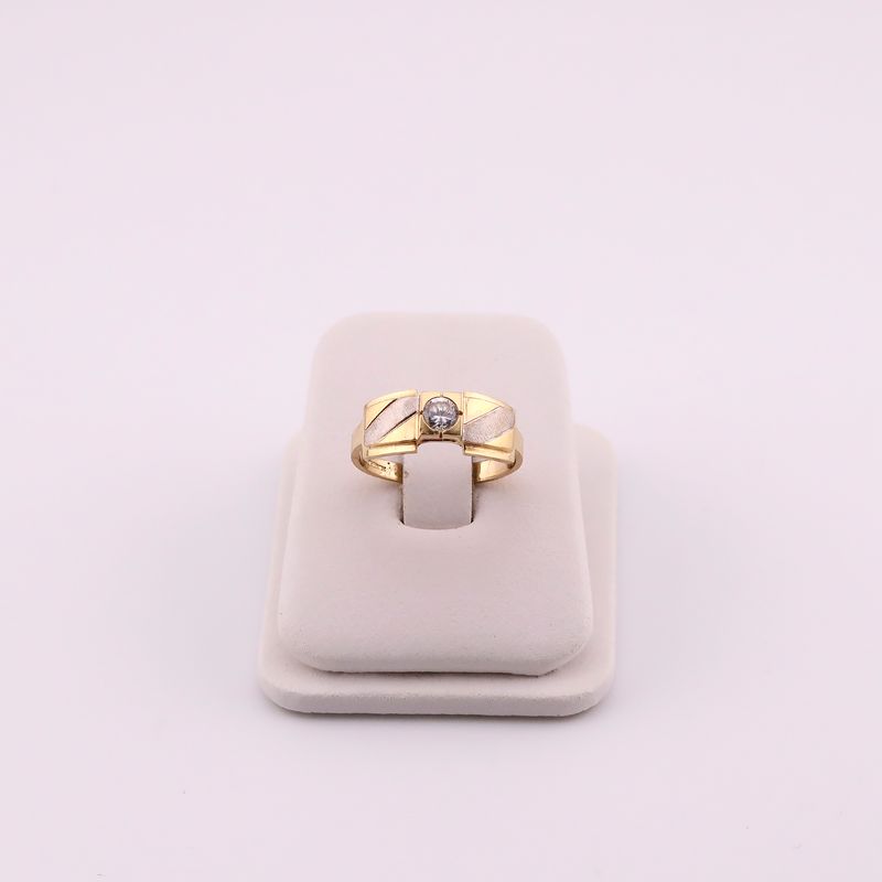 Anillo Tnos C/p Bca 14k 3.1g #7.5