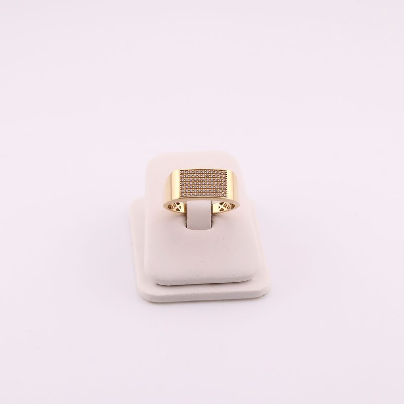 Anillo C/p Rectangulares 14k 4g #10.5