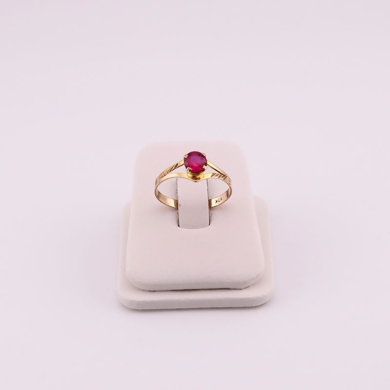 Anillo C/p Rosa 10k 1.2g #9