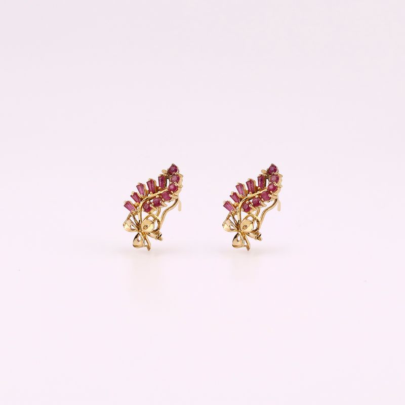 Par De Aretes C/p Rosa 14k 4.4g