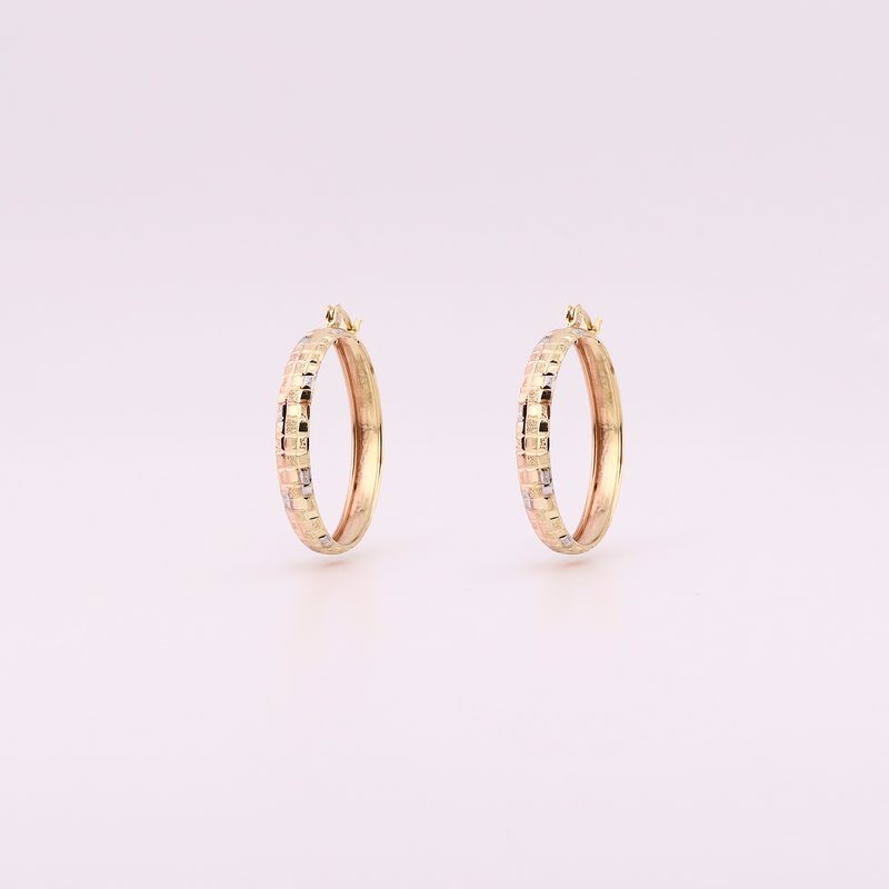 Arracadas Satinadas Tns 14k 3.7g