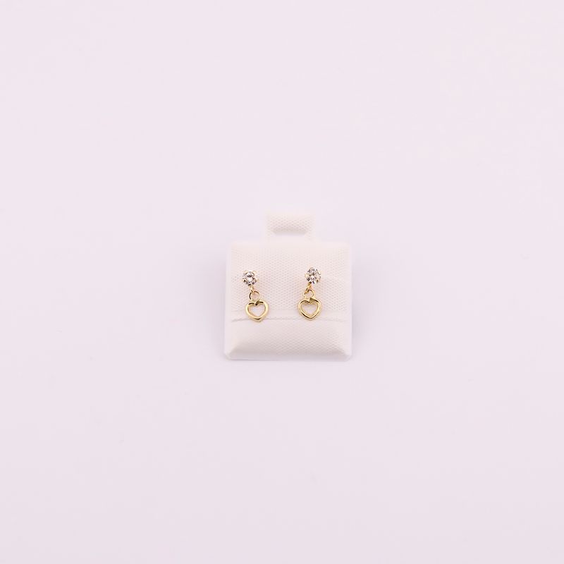 Broqueles Corazon Colg. 10k 0.3g