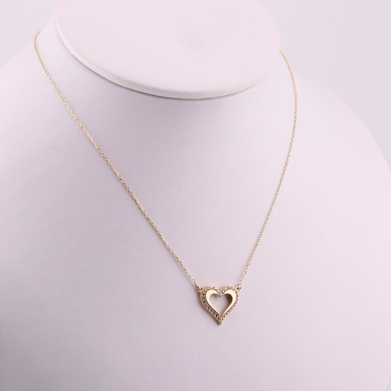 Gargantilla Corazon Liso C/p 14k 2.8g