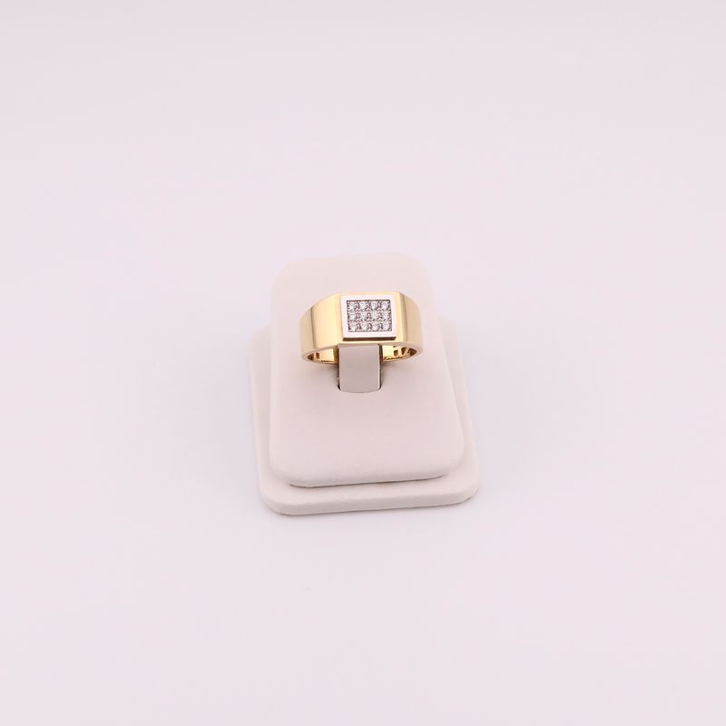 Anillo C/p Rectangulares 14k 4.7g #10