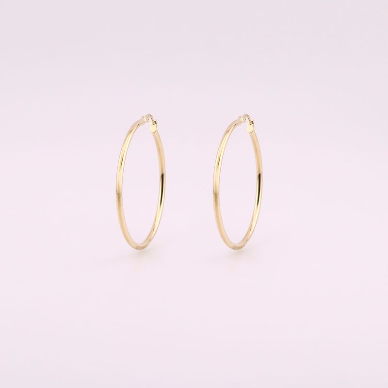 Arracadas Lisas 14k 1.9g