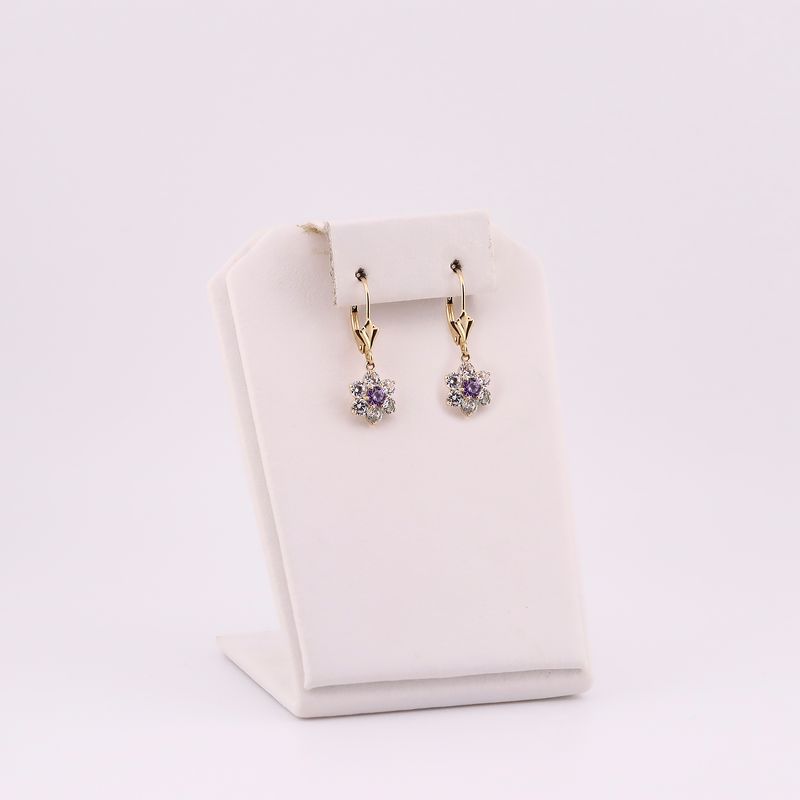 Aretes C/p Morada 14k 1.7g