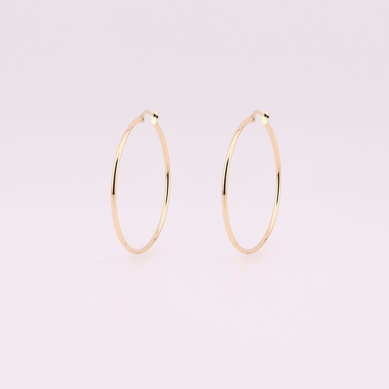 Arracadas Lisa Redonda 14k 1.4g