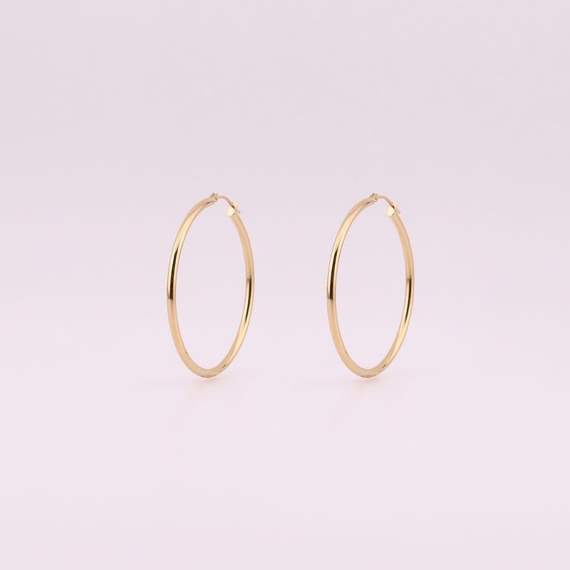 Arracadas Lisas 14k 2.3g