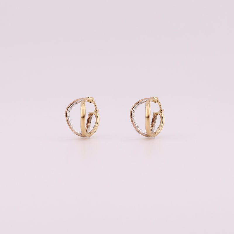Arracadas Triples Tns 14k 2.3g