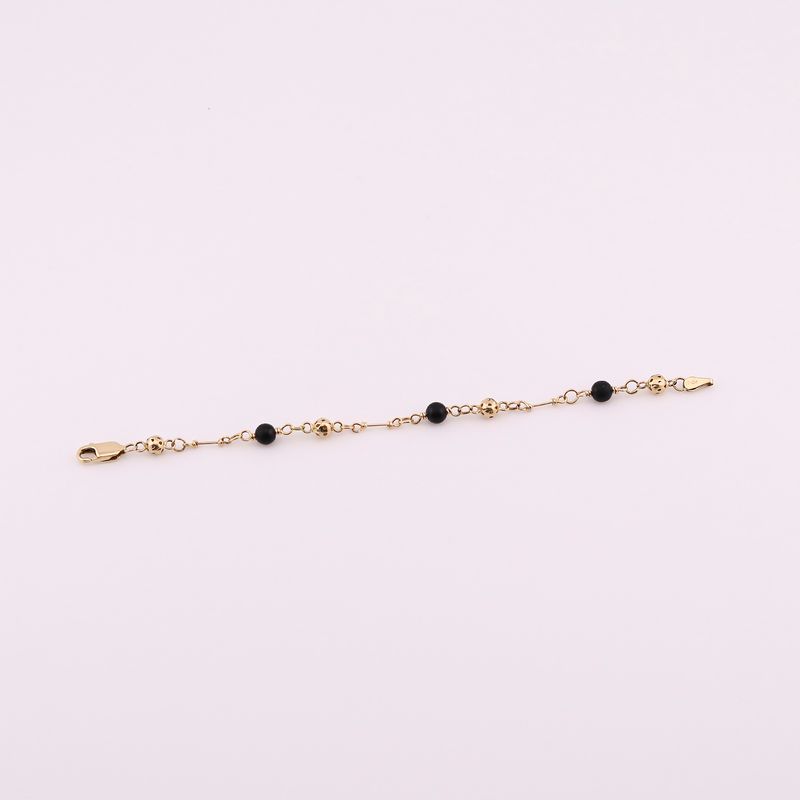 Pulsera  Borlas C/p 14k 2.1g 12cm