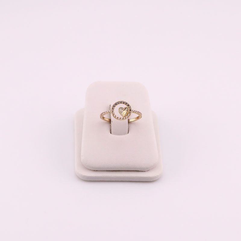 Anillo Circ. Corazon C/p 14k 1.4g #6.5