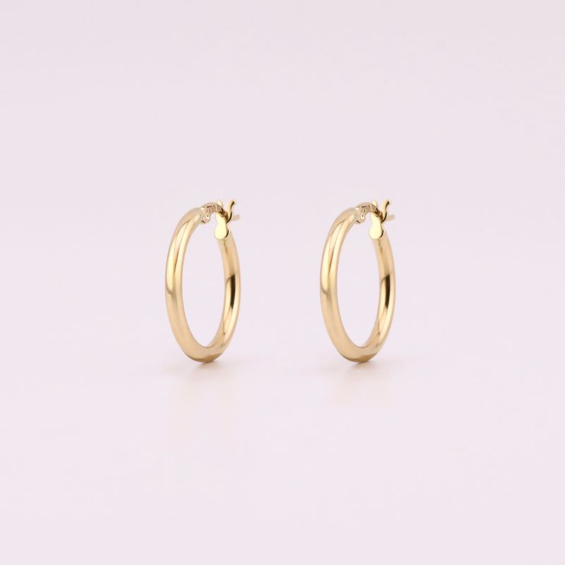 Arracadas  Ch. Tubo Lisa 14k 1.4g