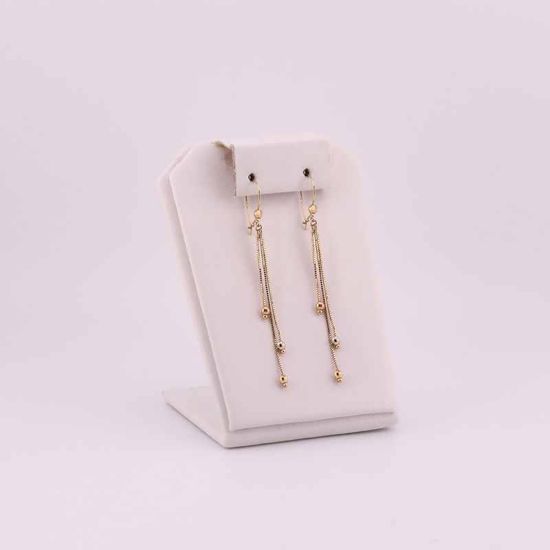 Aretes Largos C/b 14k 1.4g