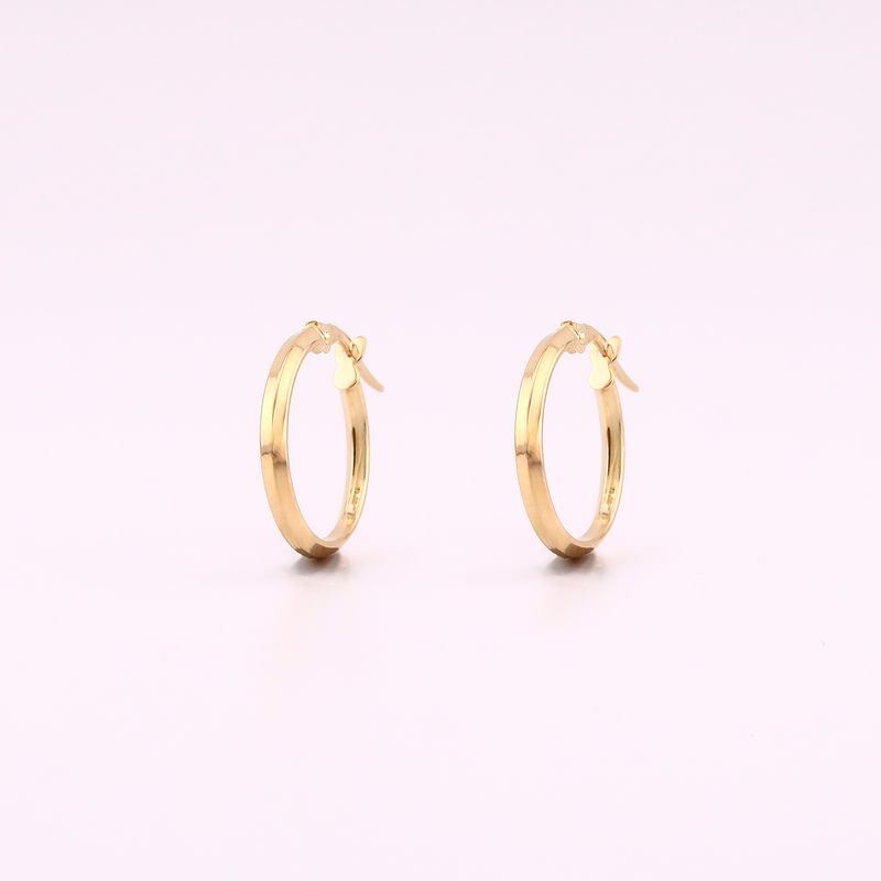 Arracadas Red. Ch. Lisa 14k 0.9g