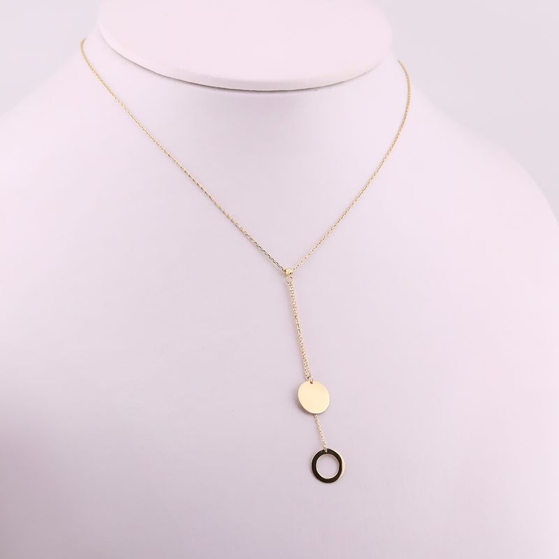 Gargantilla Corbatin Circ. 14k 1.8g