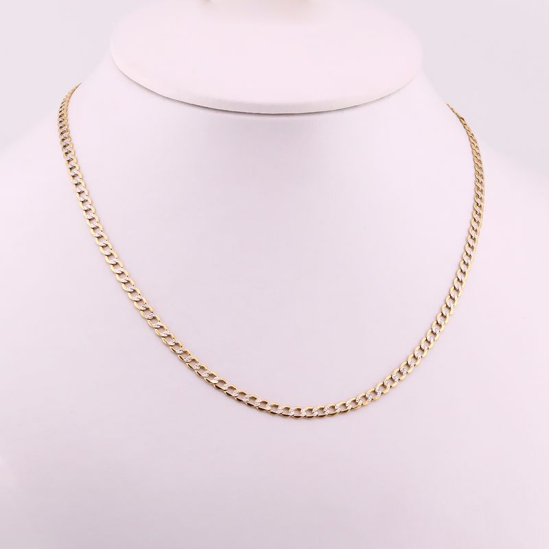 Cadena Eslabon Dimant. 10k 3.6g 45cm