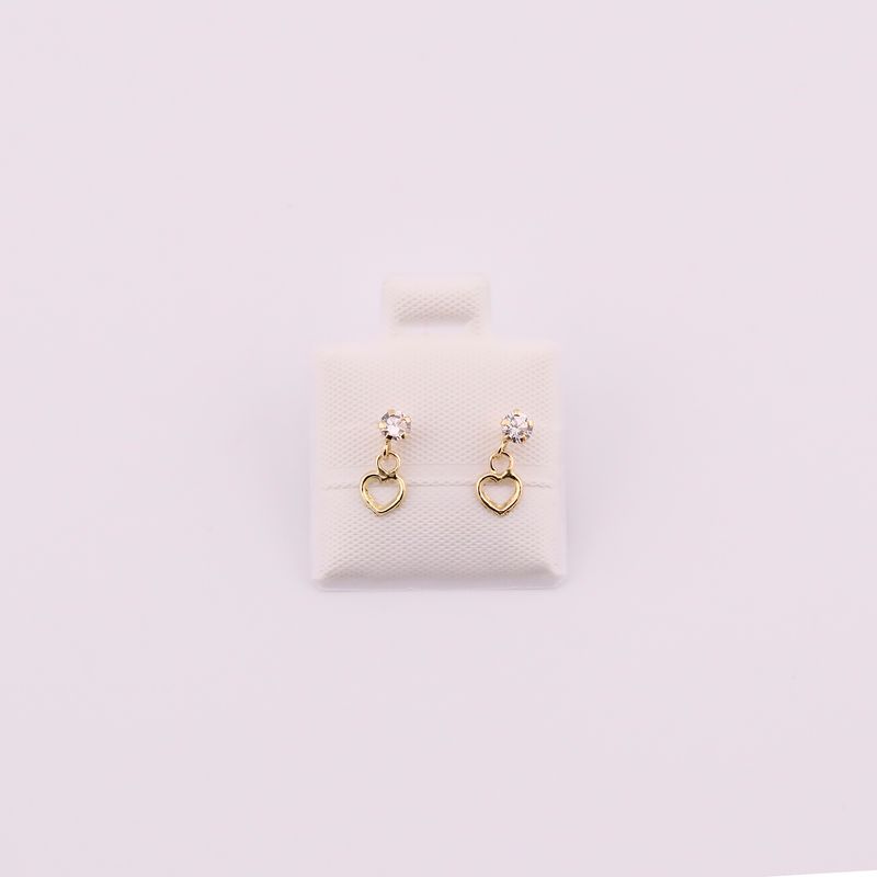 Broqueles Corazon Colg. 10k 0.3g
