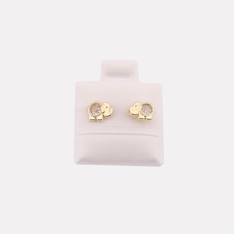 Broqueles Elefante Bolitas 10K 0.4g