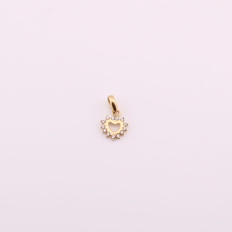 Dije Corazon Mini Liso C/p 14k 0.7g