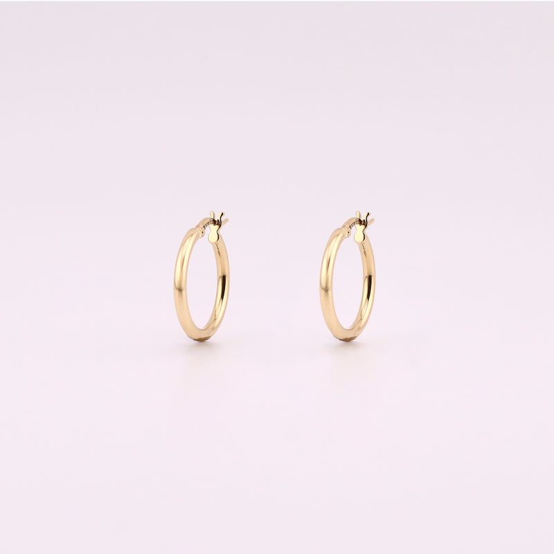 Arracadas  Ch. Tubo Lisa 14k 1.4g
