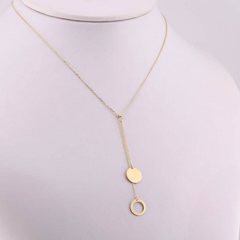 Gargantilla Corbatin Circ. 14k 1.8g