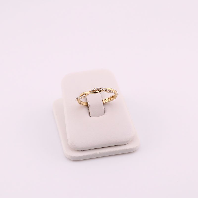 Anillo Torcido Liso C/p 14k 1.7 #8