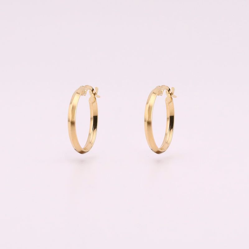Arracadas Red. Ch. Lisa 14k 0.9g