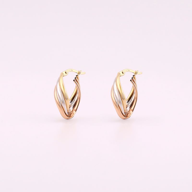 Arracadas Torcidas Tns 14k 2.8g