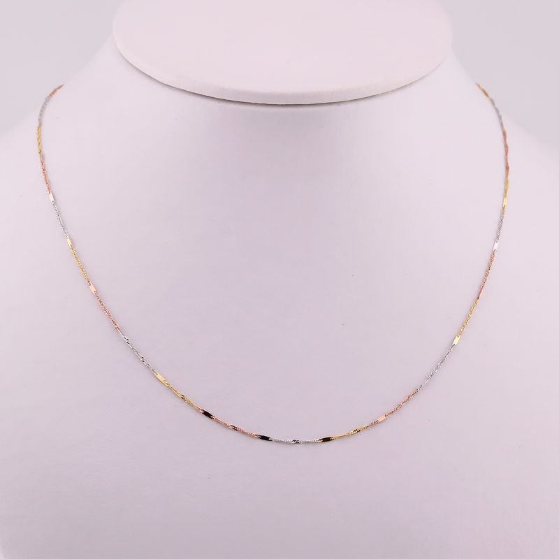 Cadena Placa/ Torzal 14k 0.9g 50cm