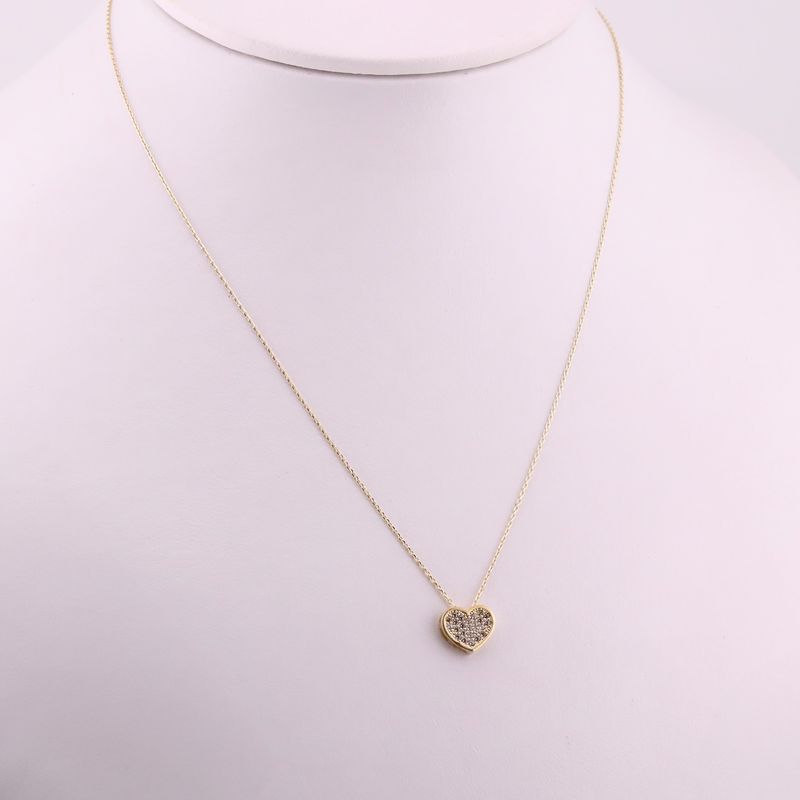 Gargantilla Corazon C/p  10k 1.7g