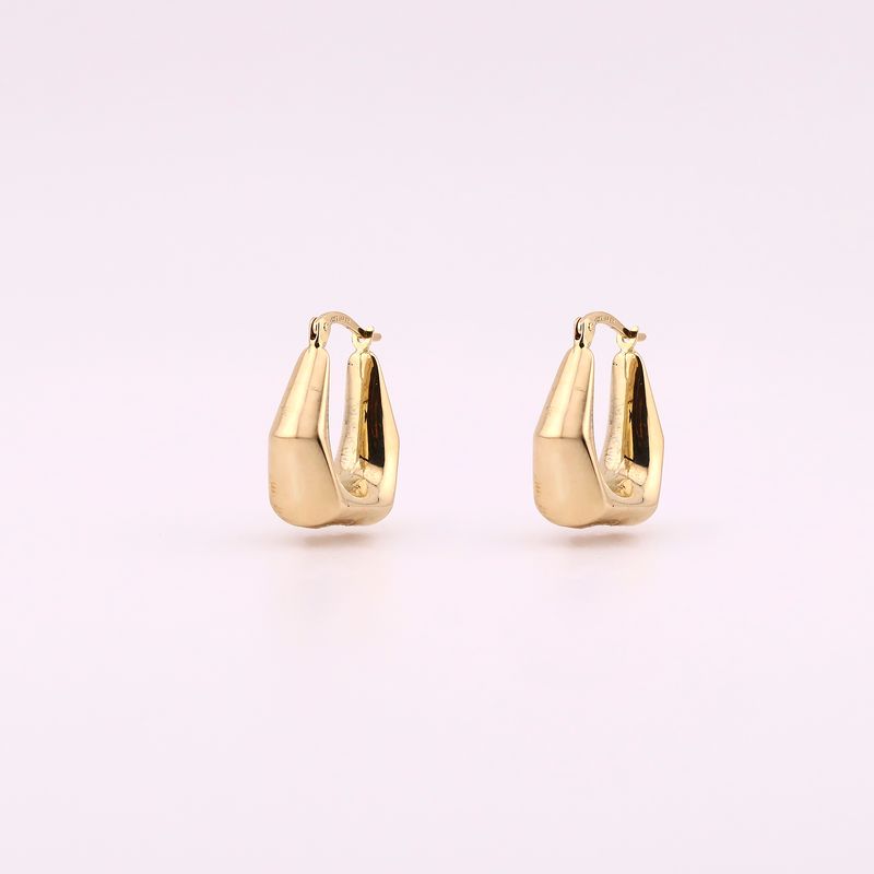 Arracadas Canasta Lisas  14k 2.8g