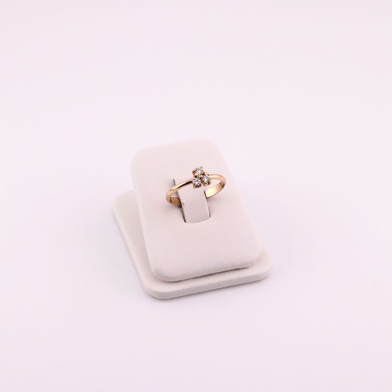 Anillo C/p Bca  10k 1.6g #7