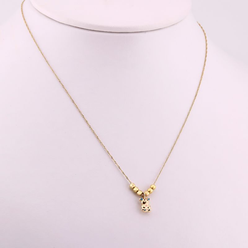 Gargantilla Osito  14k 1.5g