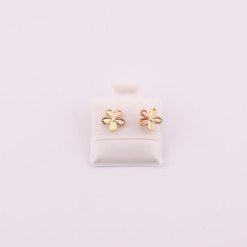 Broqueles Flor 3 Oros 10k 0.2g