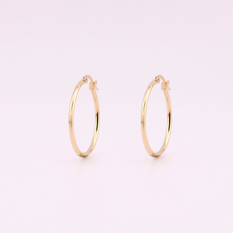 Arracadas Med. Tubo 14k 1g