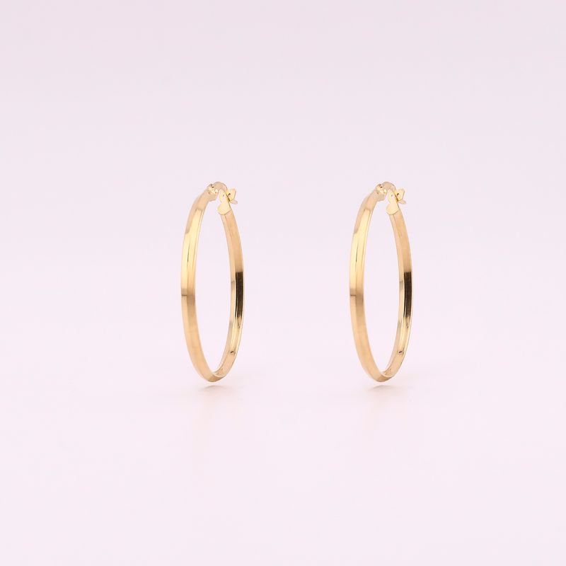 Arracadas Lisa Redonda 14k 1.3g