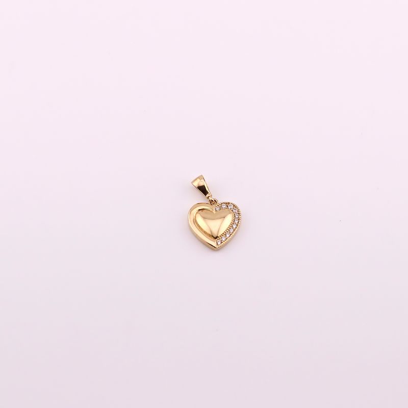 Dije Corazon Liso C/p 14k 1.2g