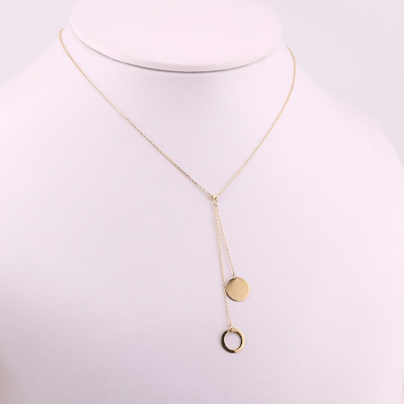 Gargantilla Corbatin Circ. 14k 1.8g