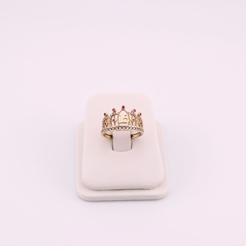 Anillo Xv Años C/sint 14k 1.8g #5.5
