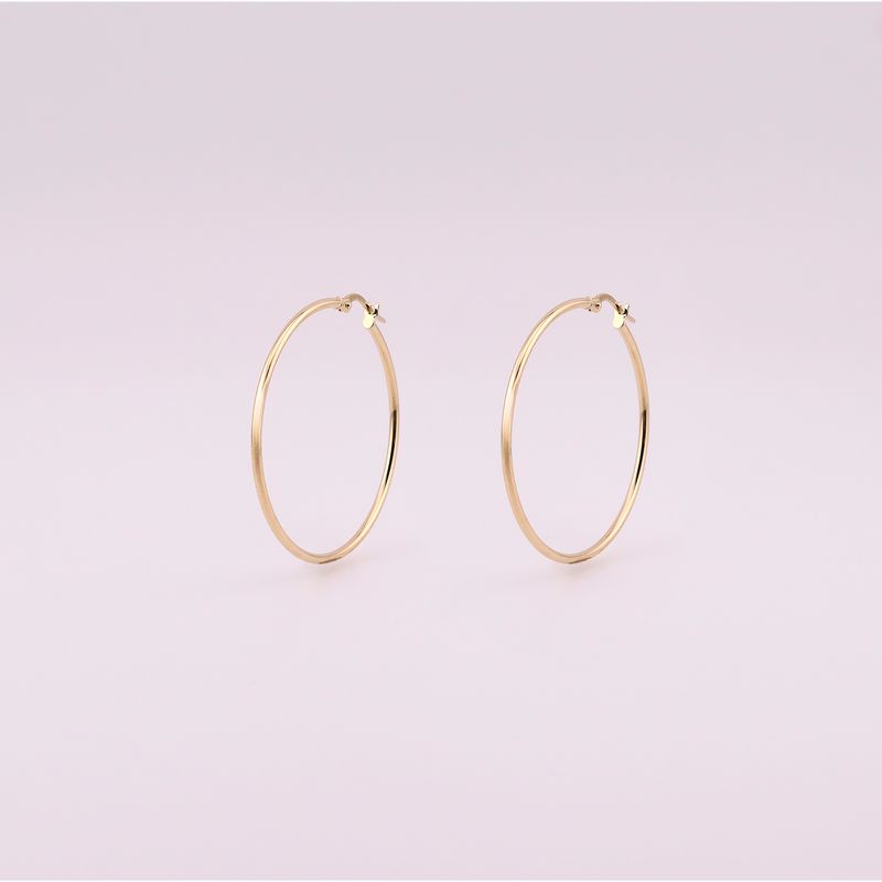 Arracadas Lisa Redonda 14k 1.4g