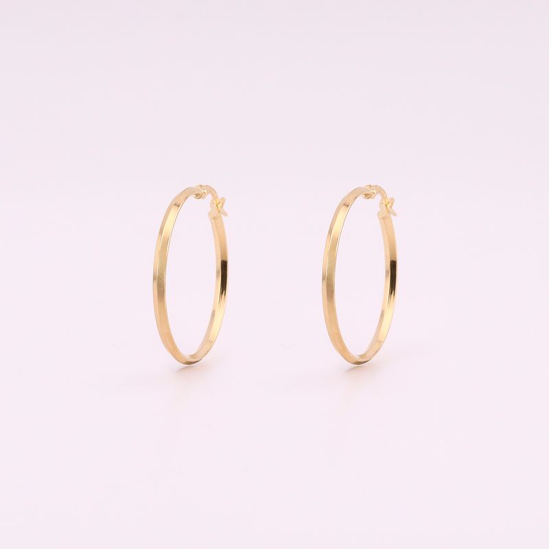 Arracadas Lisa Redonda 14k 1.3g